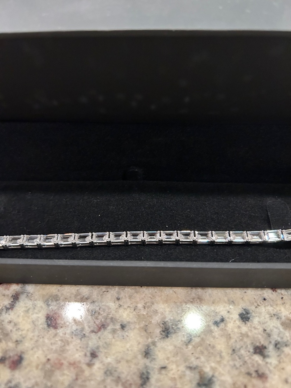 Zales Clear Stone Silver Bracelet